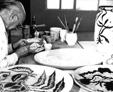 Jean Lurçat dans les ateliers Sant Vicens Jean Lurçat dans les ateliers Sant Vicens